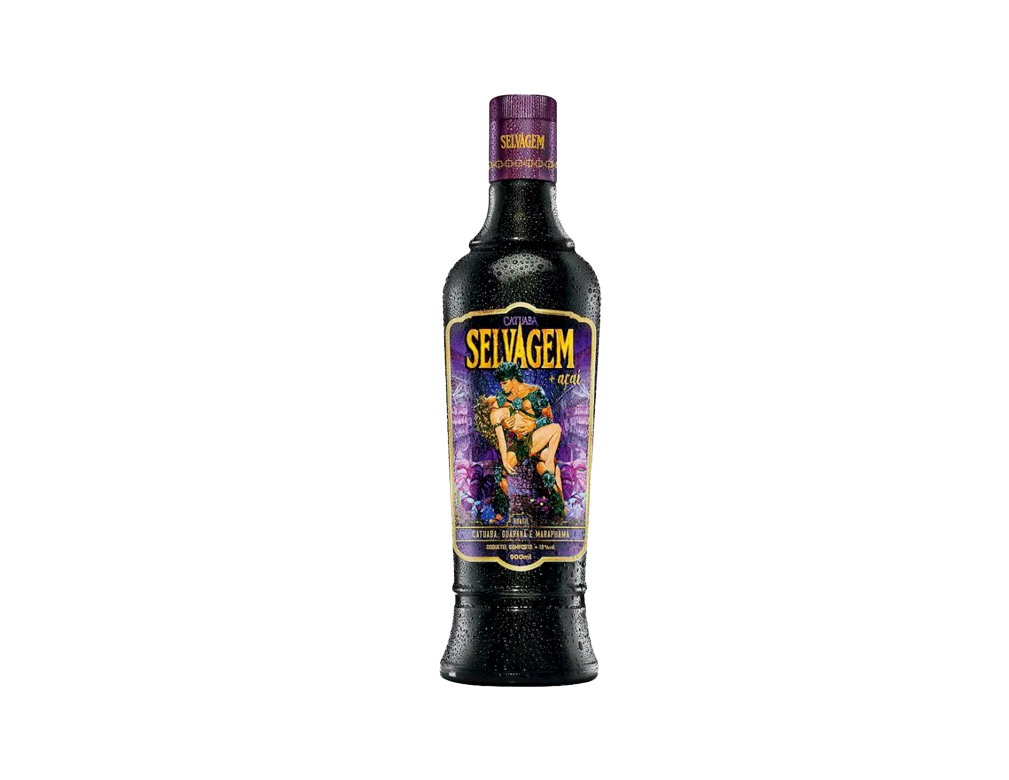 APERITIVO CATUABA SELVAGEM AÇAÍ 900 ML (CX 12 UN)